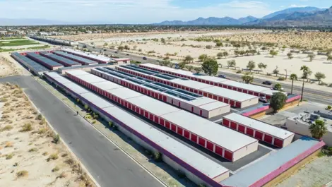 Sky view at self storage in Cathedral City, CA