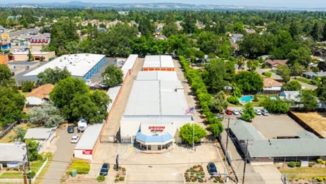 Drone view of Devon Self Storage- Hazel in Orangevale, CA,