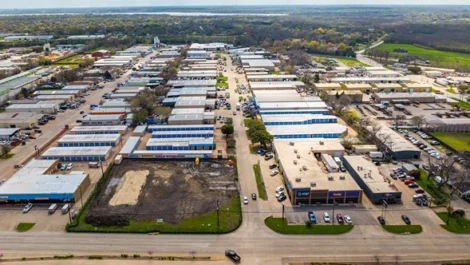 Exterior Drone Image of Devon Self Storage in Rowlett, TX