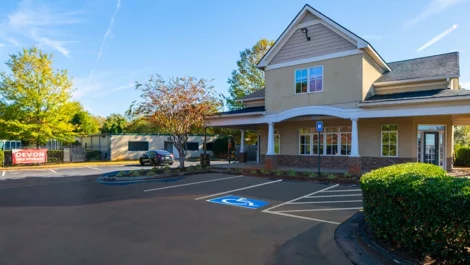 Exterior entrance to Devon Self Storage - Athens GA