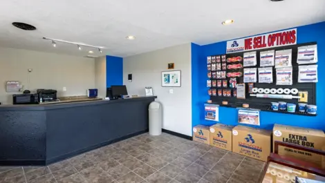 Office area and storage supplies at Storage Units in Urbana, IL