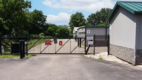 Exterior image of Devon Self Storage access gate in South Grand Rapids