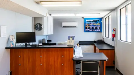 Store front at Storage Facility in North Palm Springs, California