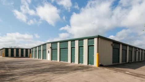 Drive up storage units Self Storage in Greenville, TX, on Wesley Street