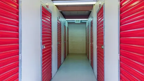 Indoor self storage, red doors in Autumn Ridge, Memphis, TN Devon Self Storage.