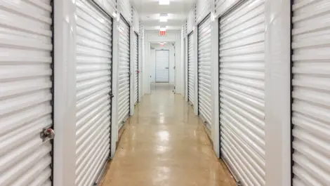 Hallway of indoor self storage at Self Storage in Greenville, TX