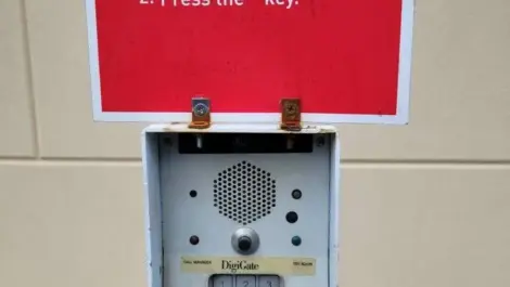 Security keypad at Devon Self Storage in Spartanburg.