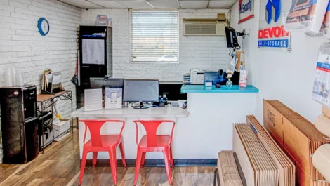 Office area Self Storage Units in Fort Worth, TX, at 6465 E. Rosedale Street