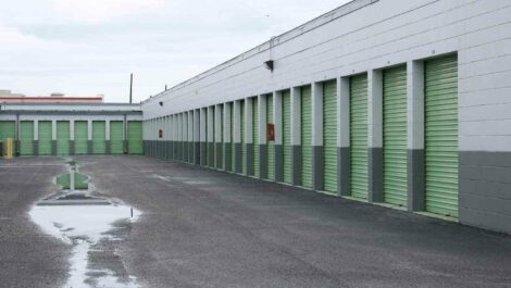 Drive-up units at Devon Self Storage in NW Tampa.
