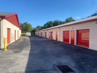 Drive-up units at Devon Self Storage in Daytona Beach.