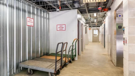 Self Storage in Tewksbury, MA, dollies, elevators access