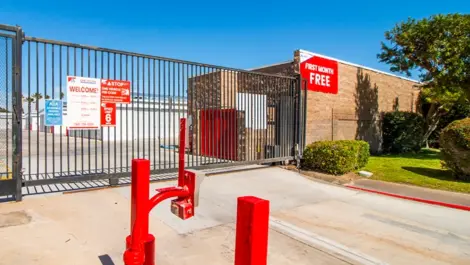 Gated entry to storage units in North Palm Springs California