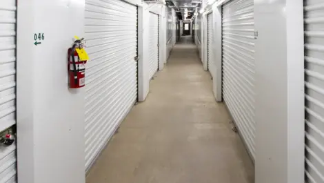 White wall, large storage units at Self Storage in Camp Horne, PA