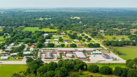 Drone view Okeechobee Storage Unit at Devon Self Storage