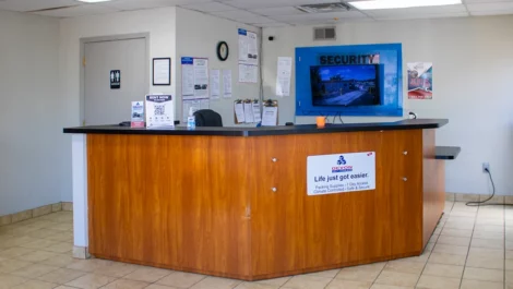 store front, office area at storage facility in Memphis