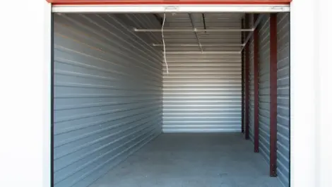 Inside of a storage unit at Devon Self Storage - Fort Worth on Blue Mound
