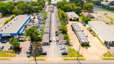 Aerial view of storage units in Memphis, TN