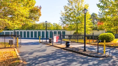 Gated access to secure storage units in Devon Self Storage - Athens GA
