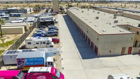 Parking storage, RV storage, car storage, trailer storage in Thousand Palms, CA at Devon Self Storage Thousand Palms, CA