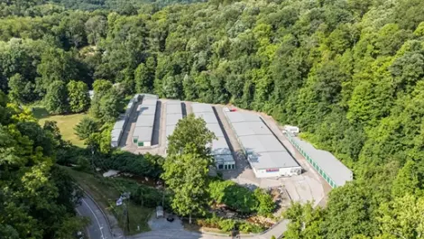 Aerial view of storage facility in Pittsburgh, PA, at Devon Self Storage - Camp Horne