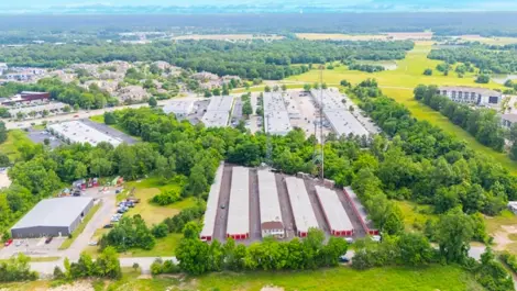 Devon Self Storage Units in South Cordova, TN, drone view
