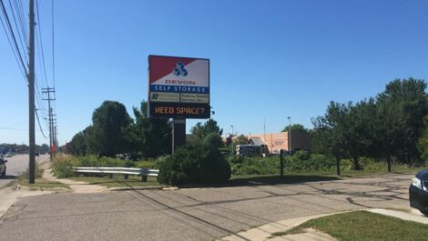 Driveway at Devon Self Storage in Wyoming, Michigan