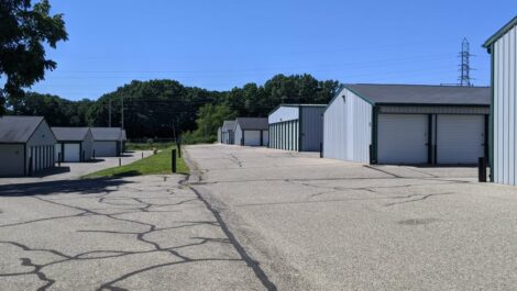 Exterior units at Devon Self Storage in Wyoming, Michigan
