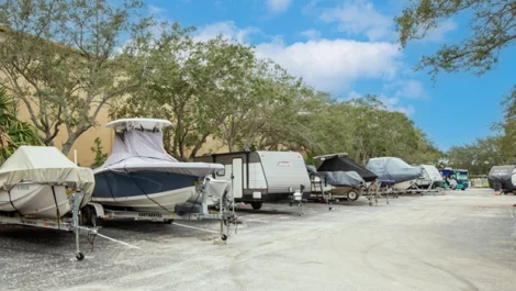 Outdoor storage, parking storage, uncovered storage for Boats and Trailers in St. Petersburg, FL