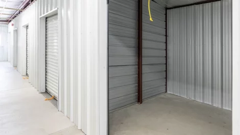 open, storage unit at Devon Self Storage In Lowell, MA