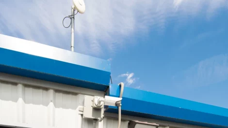 security camera on roof at Self Storage in Sterling, VA, on Cascades Parkway