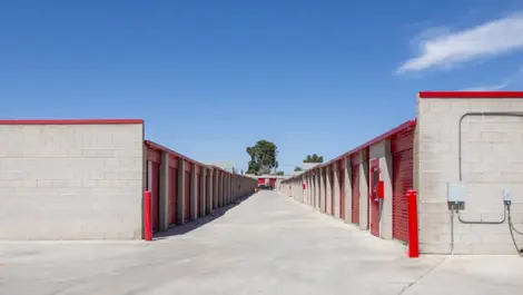 Drive up access to storage units in West Apple Valley, CA, at Devon Self Storage - West Apple Valley