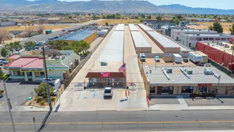 Exterior view of storage facility in Apple Valley, CA, at Devon Self Storage - Highway 18 #1