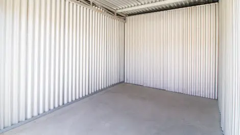 Inside a large storge unit in Apple Valley, CA, at Devon Self Storage - Highway 18 #1