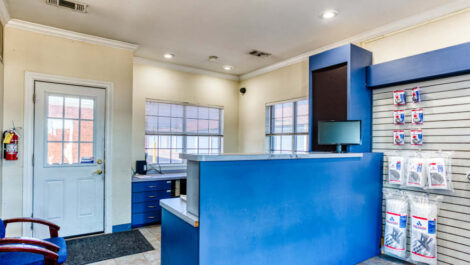 Leasing office at Devon Self Storage in Sherman, Texas