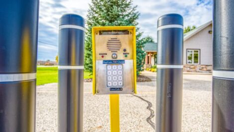Keypad for gated entry into Devon Self Storage in Holland, Michigan