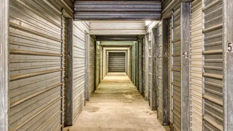 The interior storage units at Devon Self Storage in Austin, Texas