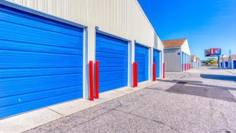 Roll-up doors of self storage units in Jenison, Michigan at Devon Self Storage
