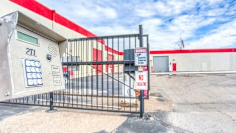 Gated entry to Devon Self Storage in Memphis, Tennessee