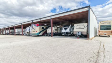 Covered parking at Devon Self Storage in Yukon, Oklahoma