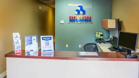 Interior view of Devon Self Storage office in North Holland, MI