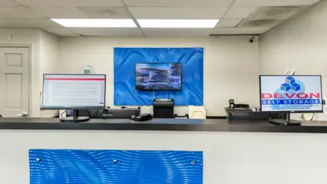 Interior image of Devon Self Storage office Poplar