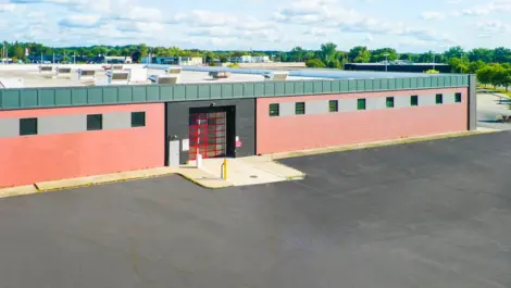 Exterior drone image of Devon Self Storage in Grand Rapids MI