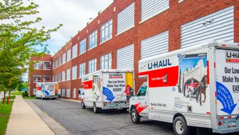 Exterior image of Devon Self Storage rental trucks, Devon - Buchanan Ave