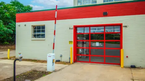Exterior image of Devon Self Storage drive through access door on Buchanan Ave