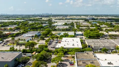 Aerial view of Devon Self Storage in Pompano Beach, FL