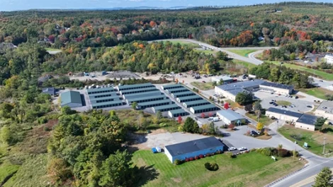 Self Storage in Falmouth, ME, drone view