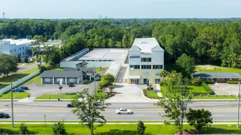 Drone view of Devon Self Storage in Highlands, Jacksonville, FL