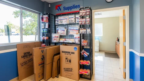 Self Storage in Falmouth, ME, office with supplies