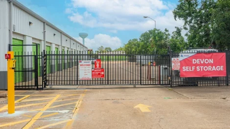 Secure, gated storage facility Self Storage Units in Houston, TX, on Hwy 6 N