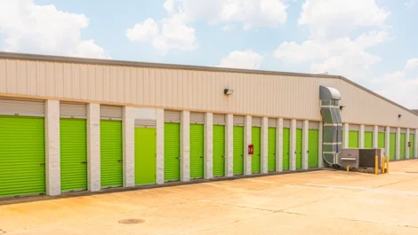drive up storage with lime doors, Self Storage Units in Houston, TX, on Hwy 6 N